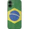 Brazil Flag Distressed iPhone 16 Plus Skin
